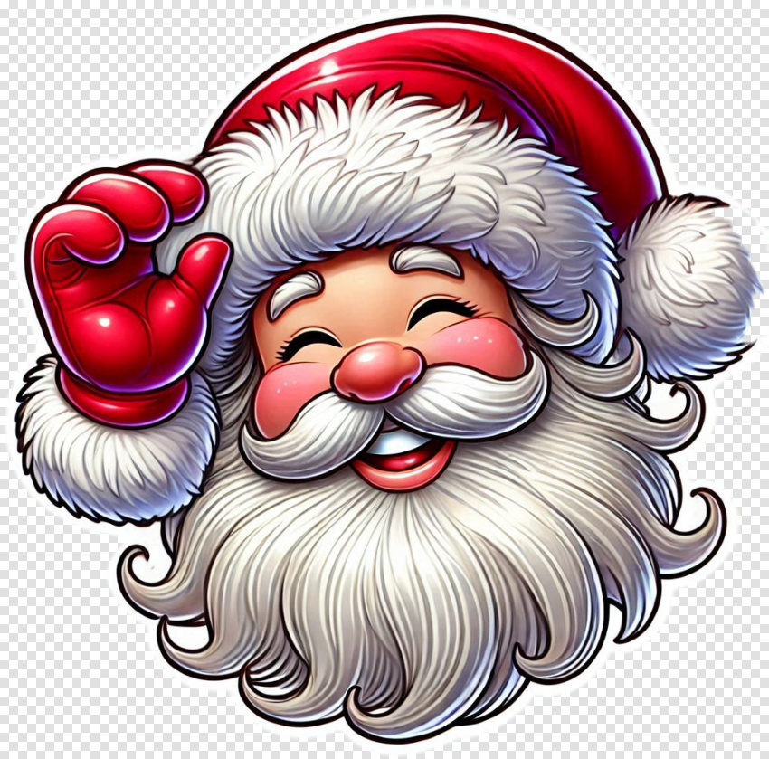 Santa Claus Smiling Face Png Free Download