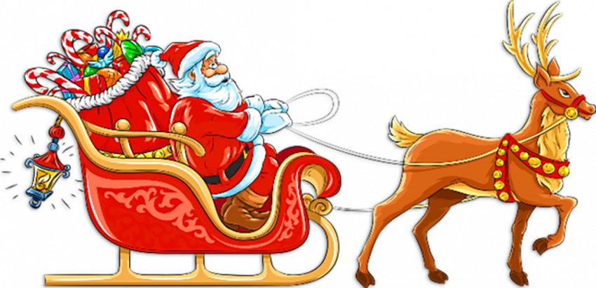 Santa Sleigh PNG Image Download Full HD