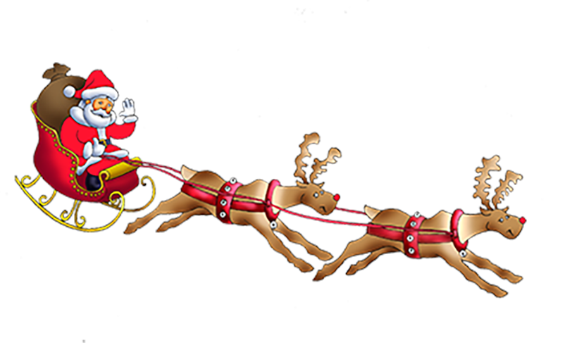 Santa Sleigh PNG Image Download Full HD Free