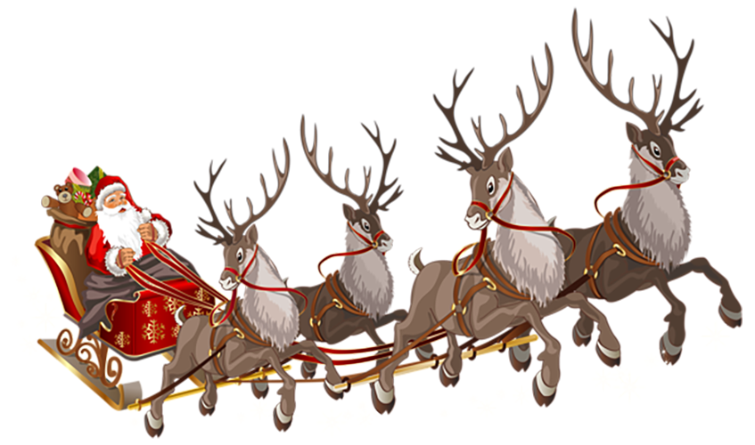 Santa Sleigh PNG Image Download Full HD Free