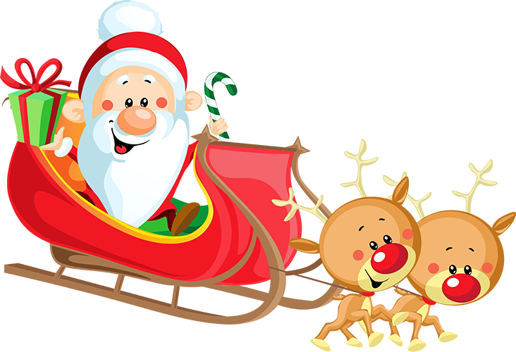 Santa Sleigh Png Images Free Download Hd