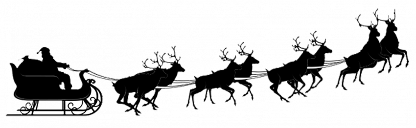 Santa Sleigh PNG Picture Download