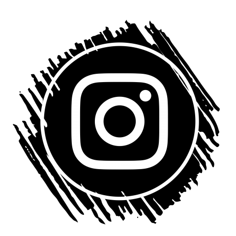 Scribble Instagram Logo Black PNG