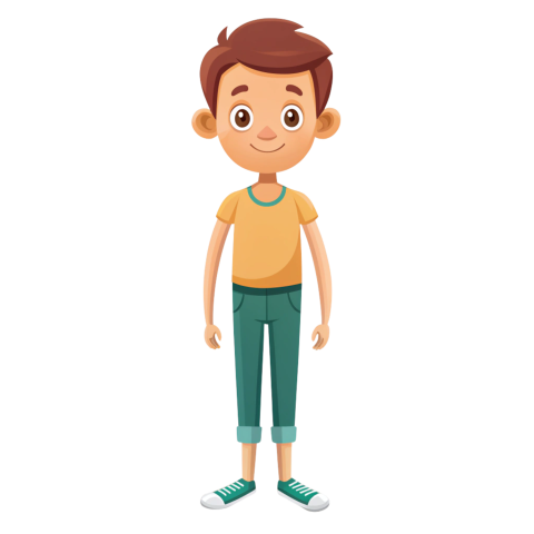 Skinny cartoon character png free Vector Clipart HD