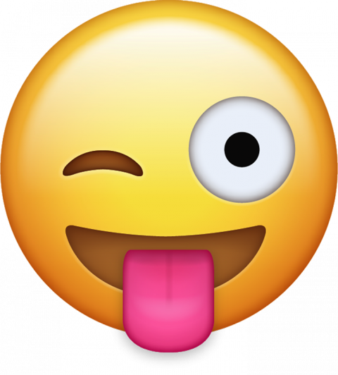 Smiley Face Emoji Tongue Jeebh PNG HD