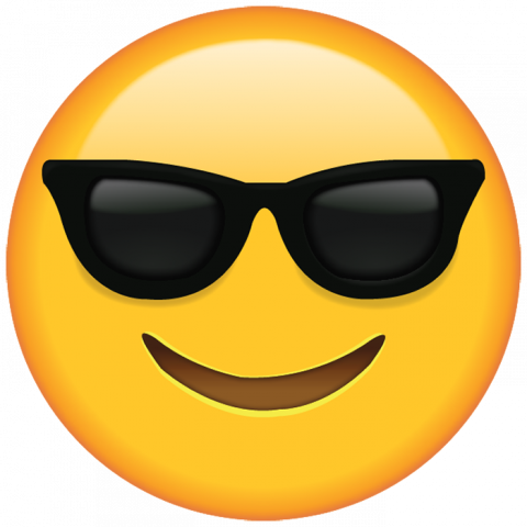 Smiley Face Emoji With Sunglasses PNG Images HD