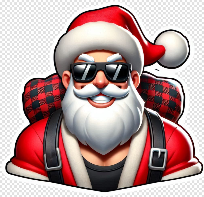 Smiling Santa Claus Png With Snowy Background