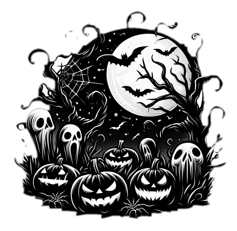 Spooky Halloween Png elements for diy crafts