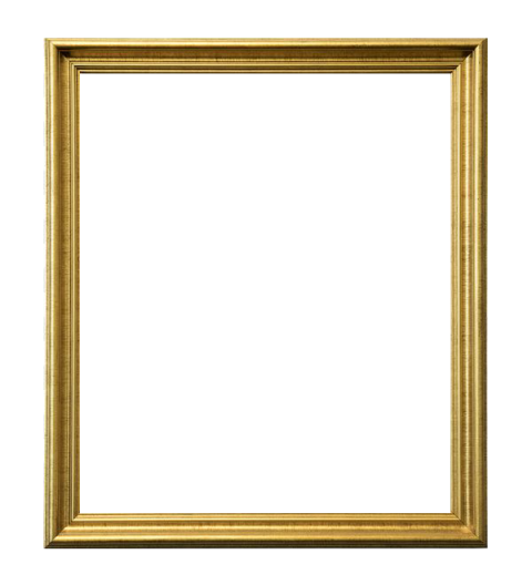 Square Frame Gold PNG Download Free