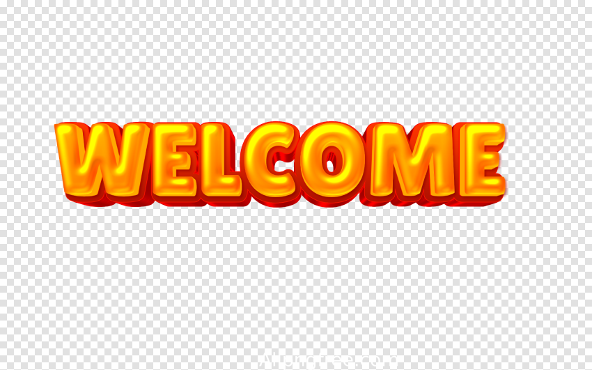 Stylish Welcome Png Text Thumbnail Free
