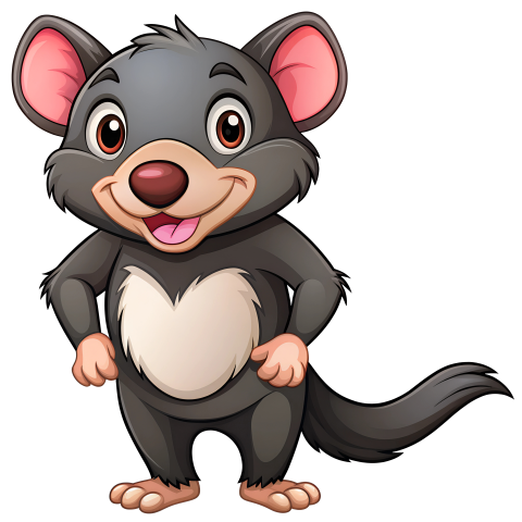Tasmanian devil cartoon character png transparent background