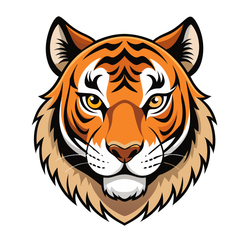 Tiger face vector png illustration hd Clipart Free download