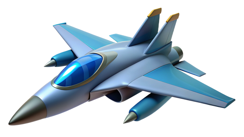 Transparent background 3D Jet fighter Png Clipart