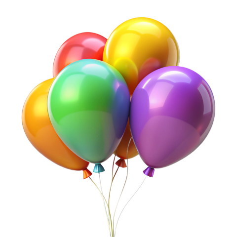 Transparent background Colorful balloons Png images