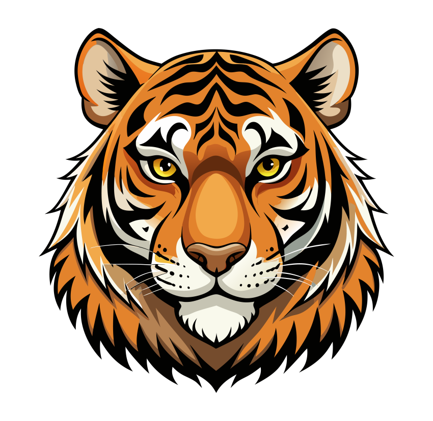 Transparent background Vector tiger head png Download