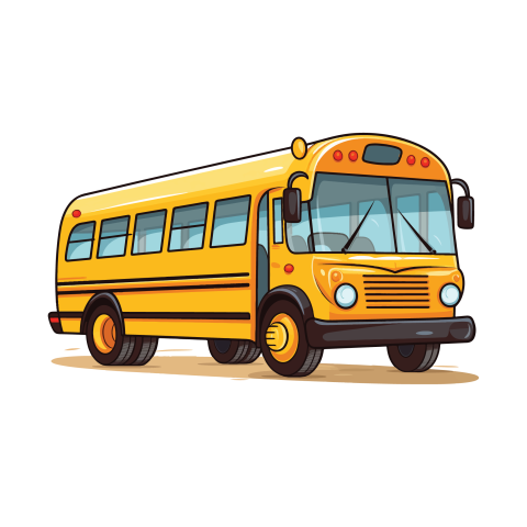 Transparent School Bus Illustration png transparent background