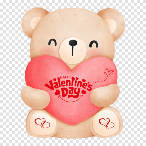 Valentine's teddy bear text png Clipart Free