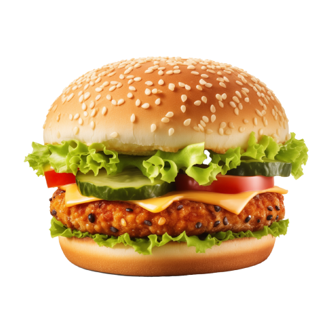Veg Burger PNG Image transparent background hd