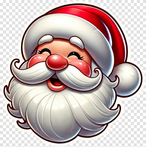 Vintage Smiling Santa Claus Png Design Editing CB