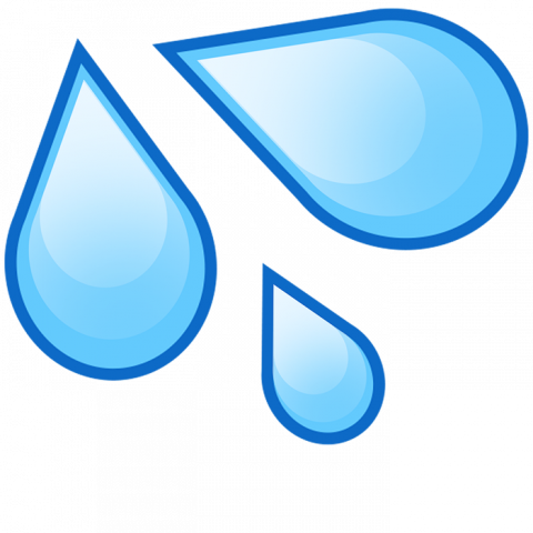 Water Splash Drop Symbol Emoji PNG HD