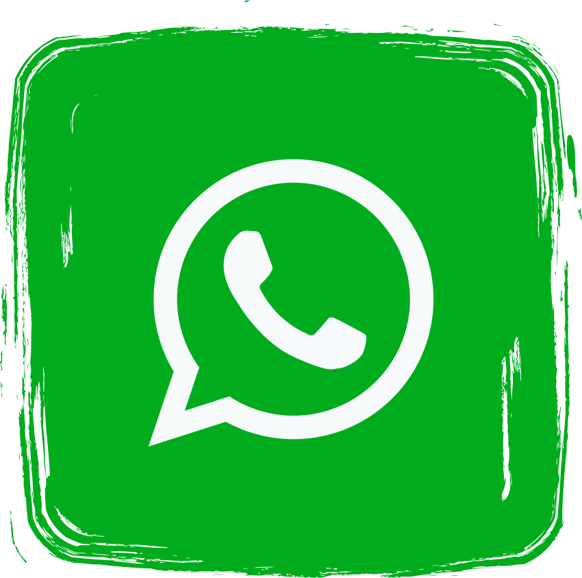 Whatsapp icon in paint style Free PNG