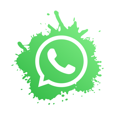 WhatsApp logo modern paint splash social media png