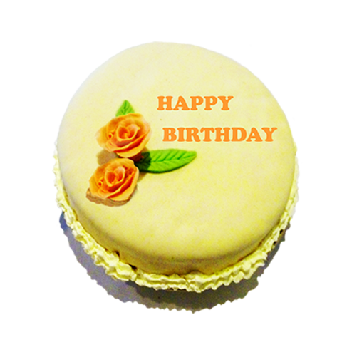 Yellow Cake Happy Birthday PNG Hd