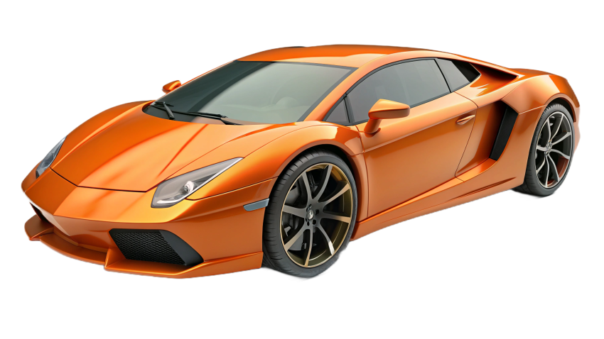 Yellow Supercar png image transparent background clipart