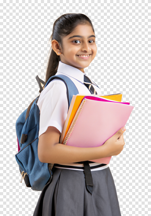 Young School Girl Student Png Hd For Editing