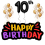 10th Birthday Png Colorful Text Png Hd Clipart