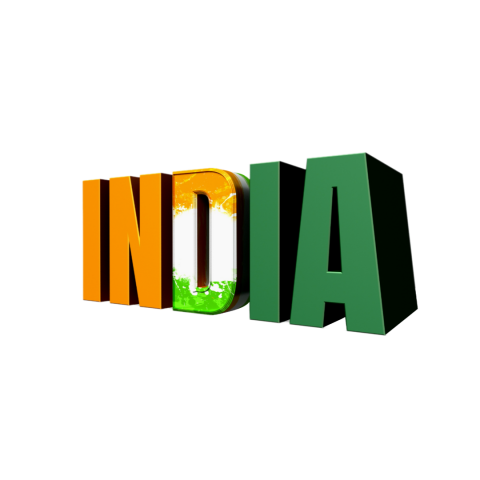 India 3d text png