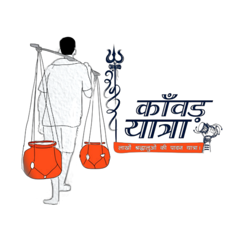 Kanwar yatra Transparent Background