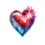 A heart shaped diamond with a water splash, heart Png