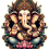 Elegant Ganesha png for ganesh Chaturthi greeting cards