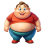 Fat cartoon character male Png transparent background