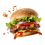 Flying burger png image CLipart Editing Stock