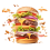 Free Clipart Big Size Flying Burger Png Image