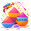 Happy Holi Festival Png Clipart Hd Colorful Pot Image Editing