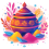 Happy Holi Festival Png Clipart Hd For Colorful Pot