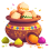 Happy Holi Festival Png Editing Cb Colorful Pot Image