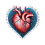 Heart shaped human heart design in Png format