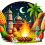 India Lohri Png With Dhol And Bonfire Download