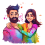 Indian Festival Holi Colorful Couple Png Image