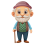Old man cartoon character png fere vector Clipart