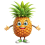 Pineapple fruit cartoon character free Png Vector Images