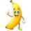 Transparent background Banana fruit cartoon character