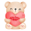 Valentine's teddy bear text png Clipart Free