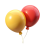 Yellow and Red Balloons Png Image transparent background