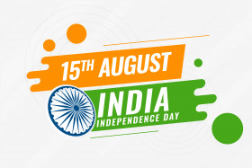 15 August Colorful Text Png Images