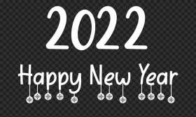 2022 New Year Text PNG Transparent Backgrounds